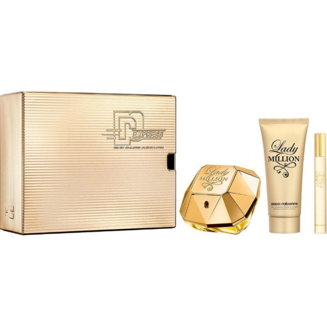 PACO RABANNE Lady Million SET: EDP 80ml + body lotion 100ml + EDP 10ml